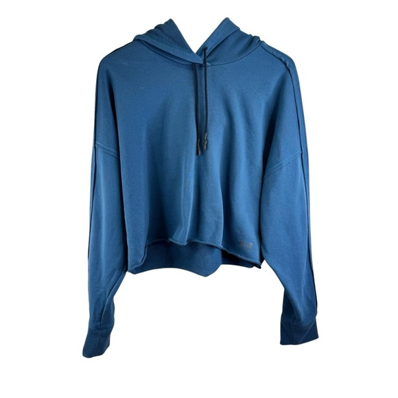 Under Armour UA BTG Terry Crop Hoodie Size Large Oversized Activewear Sporty - Picture 4 of 14